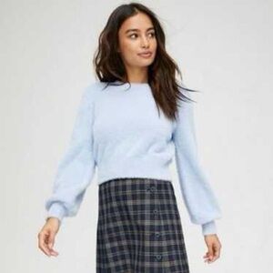 Sunday Best Kitten Baby Blue Sweater Crew Neck